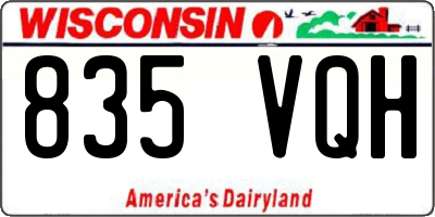 WI license plate 835VQH