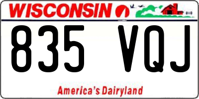 WI license plate 835VQJ