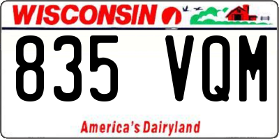 WI license plate 835VQM