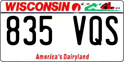 WI license plate 835VQS