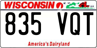 WI license plate 835VQT