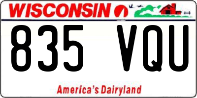 WI license plate 835VQU