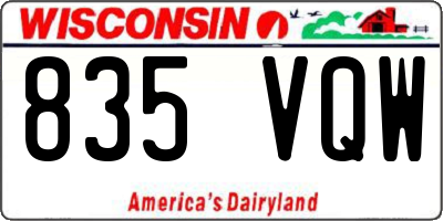 WI license plate 835VQW