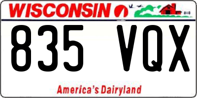 WI license plate 835VQX