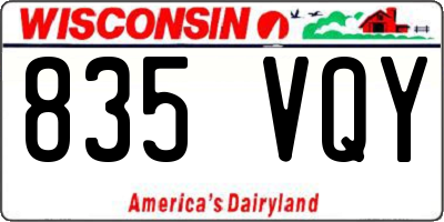 WI license plate 835VQY