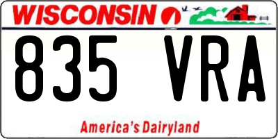 WI license plate 835VRA