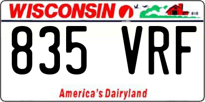 WI license plate 835VRF