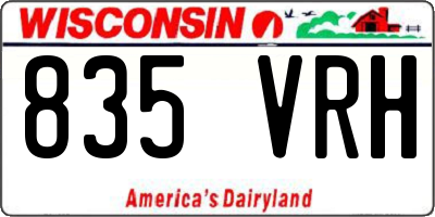 WI license plate 835VRH