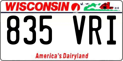 WI license plate 835VRI