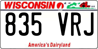WI license plate 835VRJ