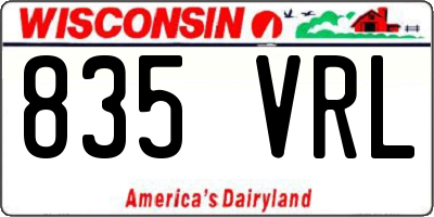 WI license plate 835VRL