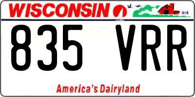 WI license plate 835VRR