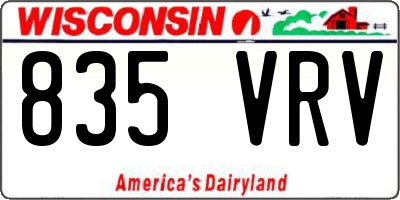 WI license plate 835VRV