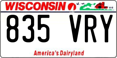 WI license plate 835VRY