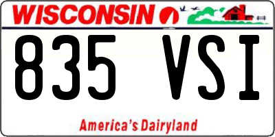 WI license plate 835VSI
