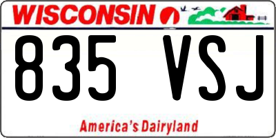 WI license plate 835VSJ