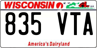 WI license plate 835VTA
