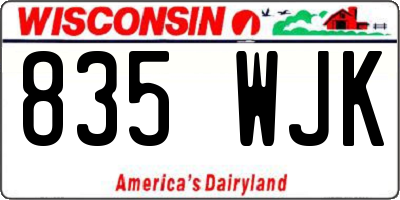 WI license plate 835WJK