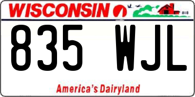 WI license plate 835WJL