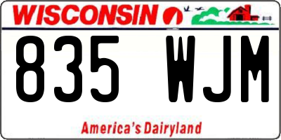WI license plate 835WJM