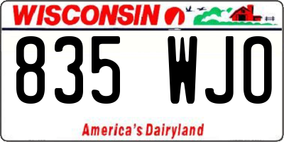 WI license plate 835WJO