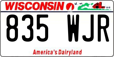 WI license plate 835WJR