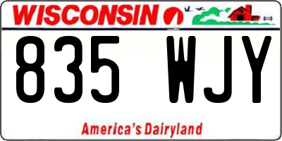 WI license plate 835WJY