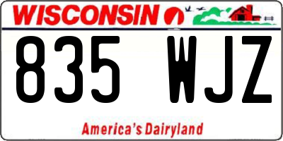 WI license plate 835WJZ