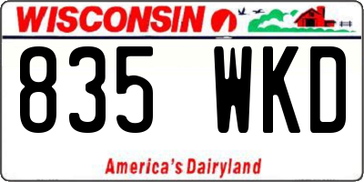 WI license plate 835WKD