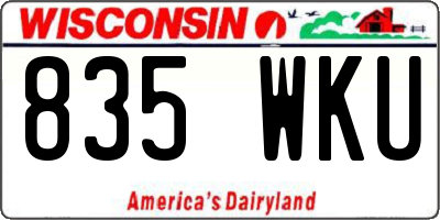 WI license plate 835WKU