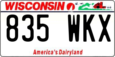 WI license plate 835WKX
