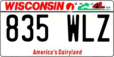 WI license plate 835WLZ