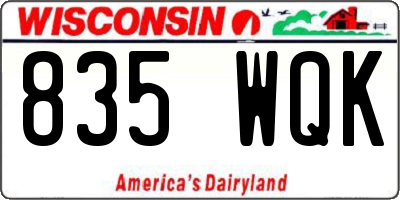 WI license plate 835WQK