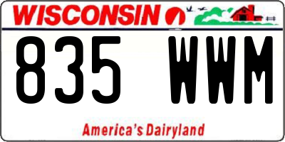 WI license plate 835WWM