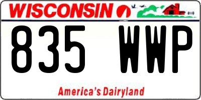 WI license plate 835WWP