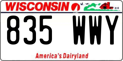 WI license plate 835WWY