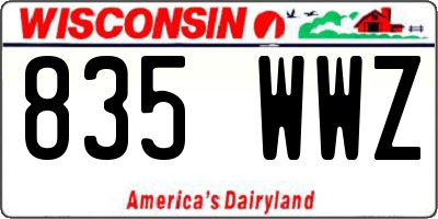 WI license plate 835WWZ