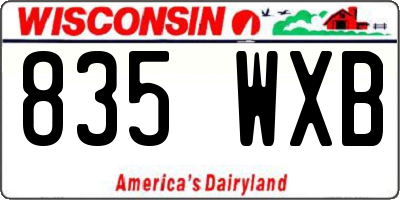 WI license plate 835WXB