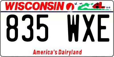 WI license plate 835WXE