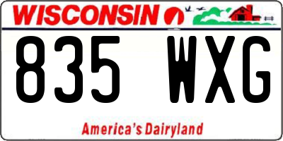 WI license plate 835WXG
