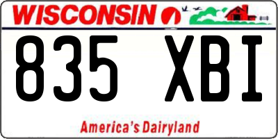 WI license plate 835XBI