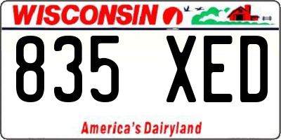 WI license plate 835XED