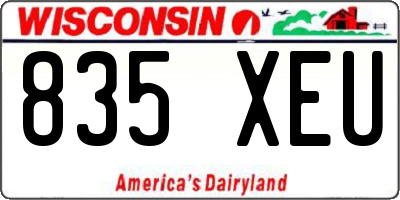 WI license plate 835XEU