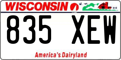 WI license plate 835XEW