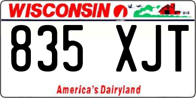 WI license plate 835XJT
