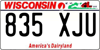 WI license plate 835XJU