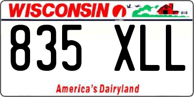 WI license plate 835XLL