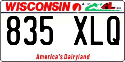 WI license plate 835XLQ