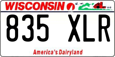 WI license plate 835XLR