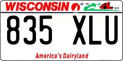 WI license plate 835XLU